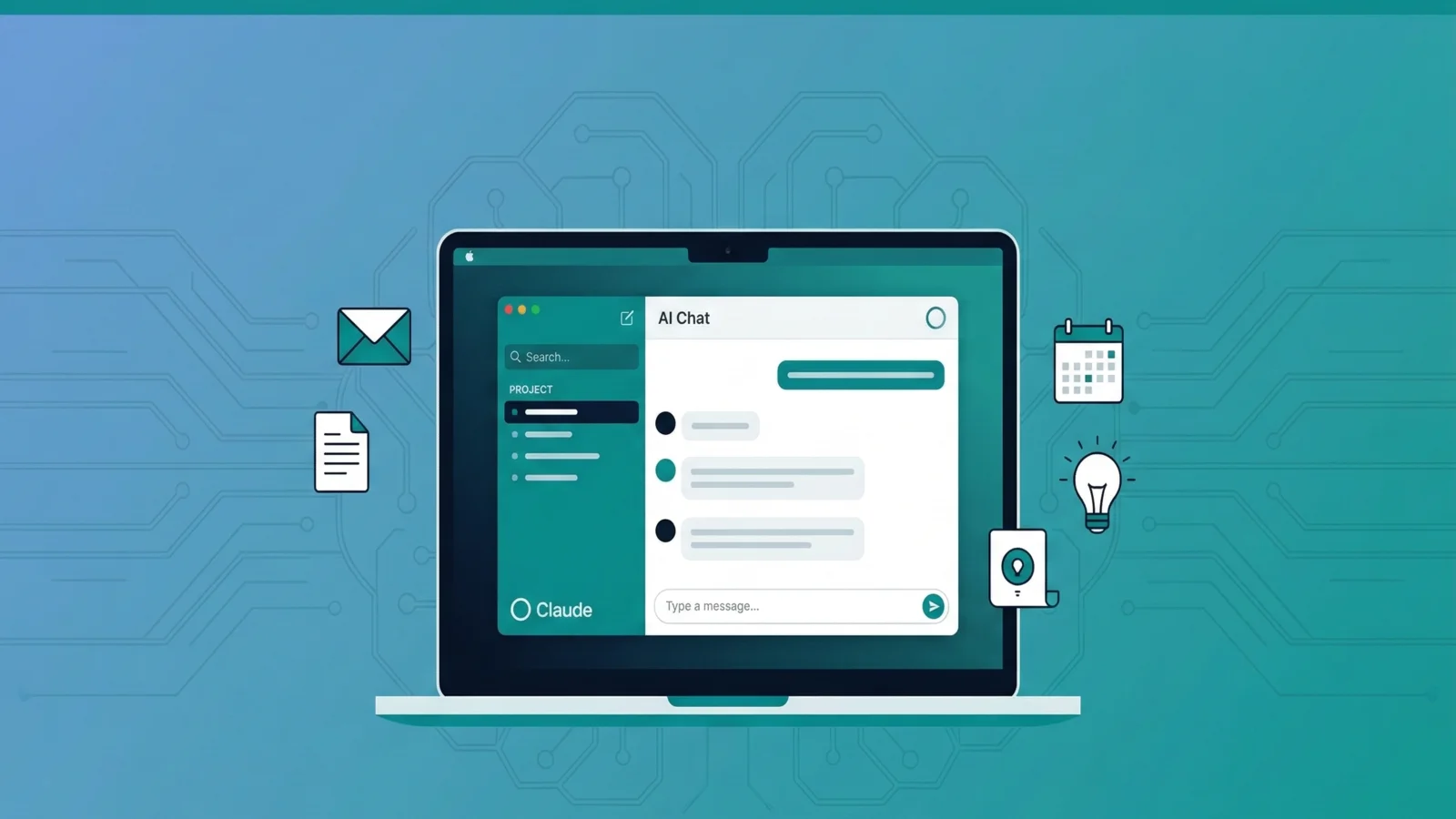 Claude Desktop application showing a business project workspace